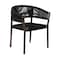 Armen Living Doris Outdoor Patio Dining Chair in Dark Eucalyptus Wood with Black Rope, PK2 LCDOSIBLK - alternate 7
